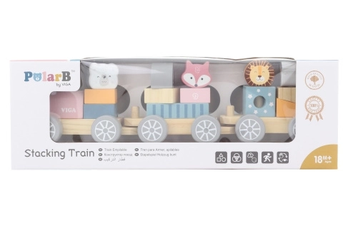 Wooden Train with Animals