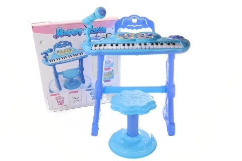 Blue Toy Piano Set with Adapter