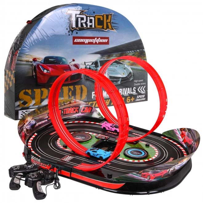 Foldable Racing Track Speed Track for Kids 6+ with Interactive Effects