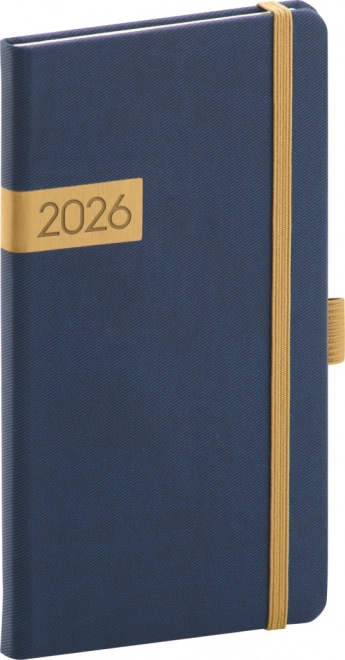 Pocket Diary Twill 2026 Blue-Gold