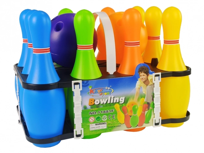 Colorful Bowling Set for Kids with 10 Pins