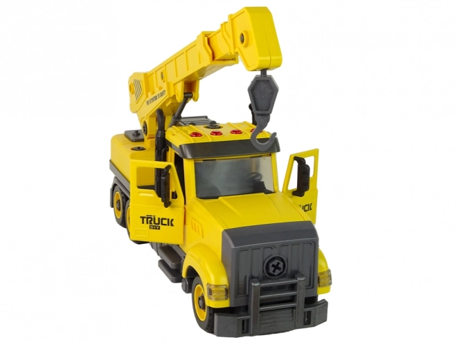 Yellow Construction Crane Truck Toy