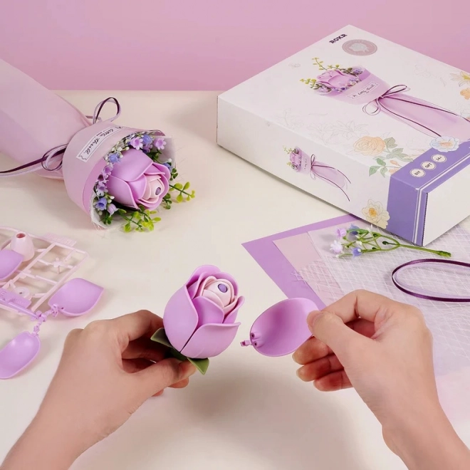 3D Puzzle Purple Rose
