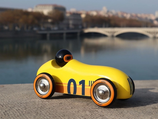 Vilac Wooden Car Old Sport Yellow