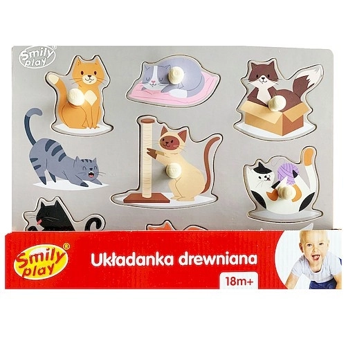 Wooden Puzzle Cats