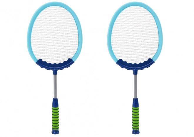 Badminton Racket Set with Shuttlecocks - Blue