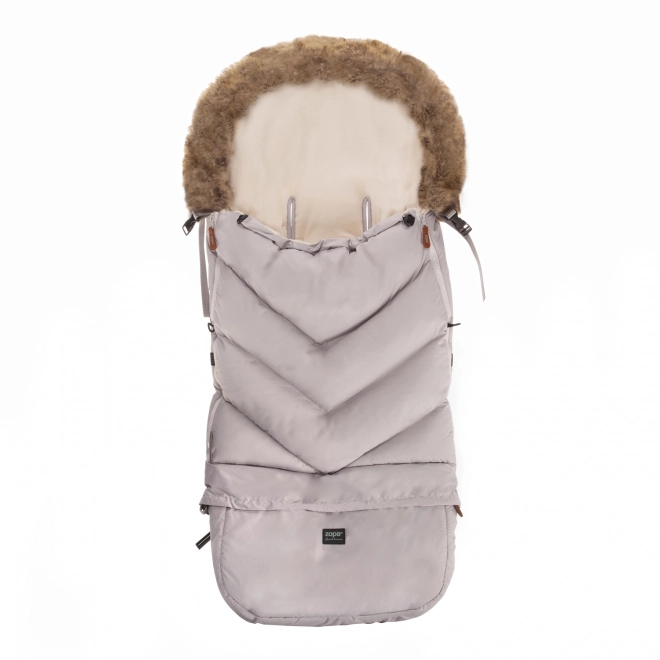 Fluffy Combi Winter Footmuff in Foggy Grey