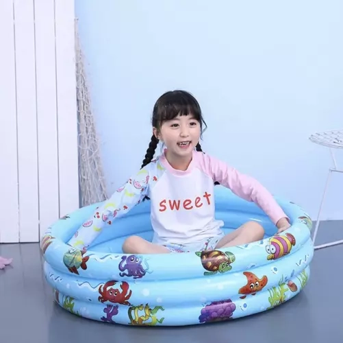 Inflatable Children's Pool with Soft Bottom