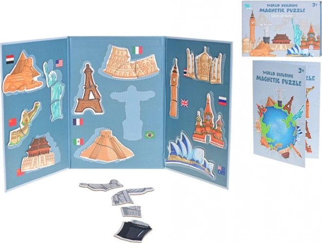 Magnetic Puzzle World Landmarks