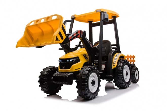 Electric Ride-On Tractor with Trailer 24V Yellow