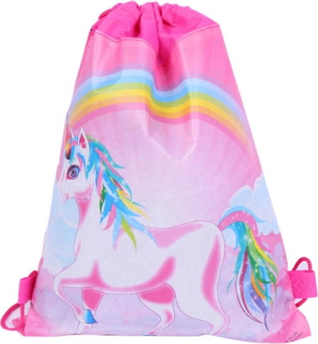 Zaino scolastico per scarpe e abbigliamento da ginnastica con motivo Unicorno 35x27 cm