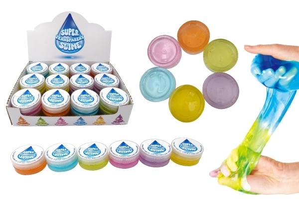 Transparent Slime 7cm Assorted Colors 24pcs in Box