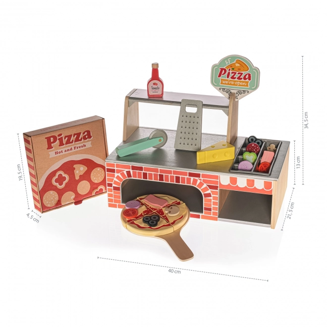 Wooden Pizza Restaurant Set