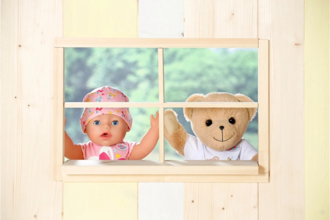 Baby Born Teddy Bear in White Outfit