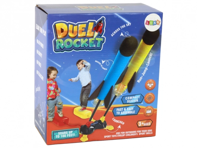 Foam Rocket Launcher with Pump - Yellow and Red