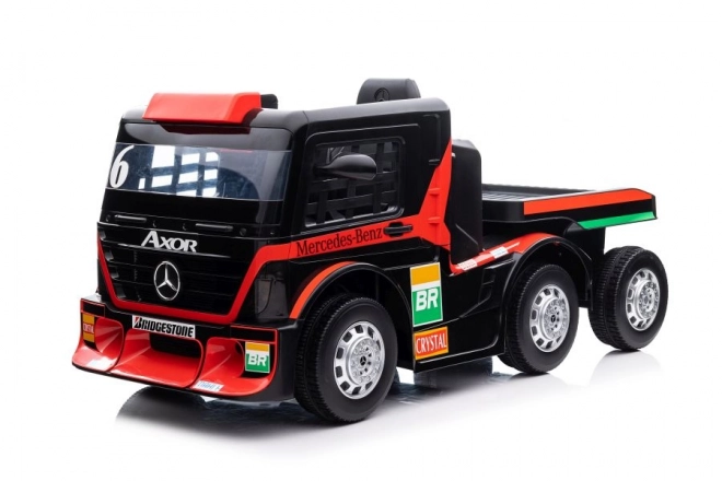 Battery-Powered Mercedes Car with Trailer Red LCD