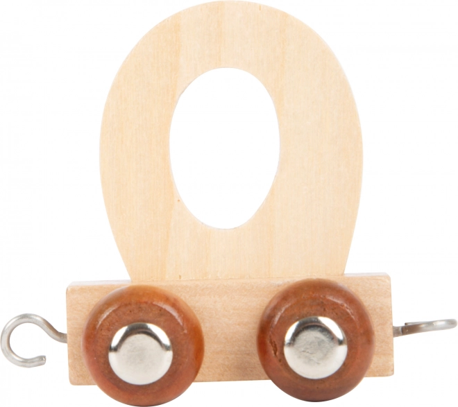 Wooden Train Track Alphabet Car - Letter O