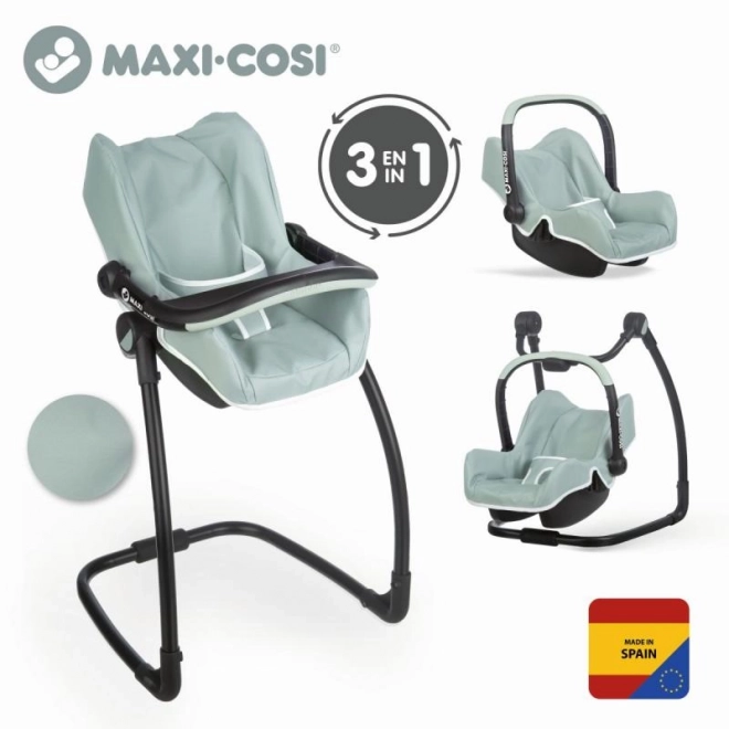 3-in-1 High Chair for Dolls Green