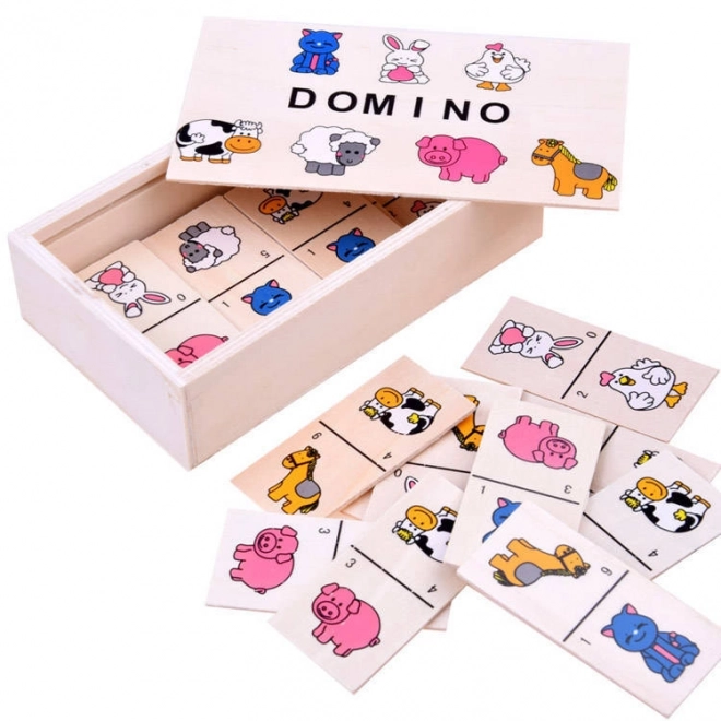 Colorful Animals Domino Game for Children