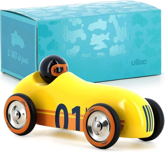 Vilac Wooden Car Old Sport Yellow