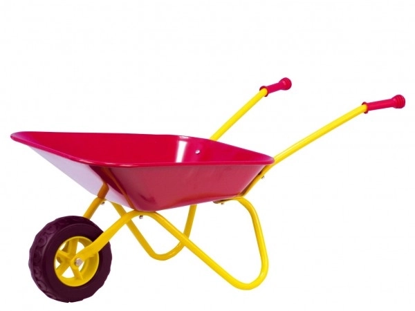 Red Metal Wheelbarrow for Kids – Red