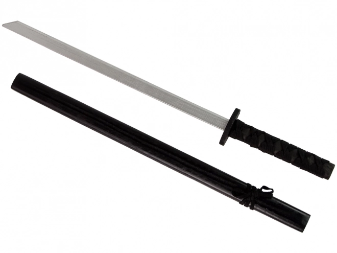 Wooden Knight's Sword Black Prop 73 cm