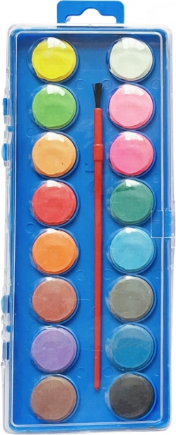 School Watercolor Paints 16 Colors with Brush