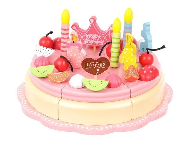 Wooden Birthday Cake Set