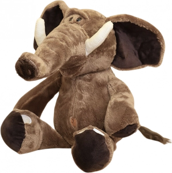 Plush elephant with big ears brown 22 cm