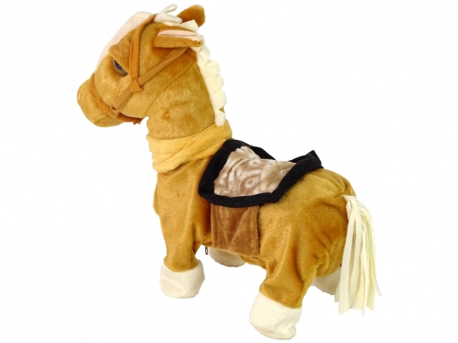 Interactive Brown Pony Toy with Music