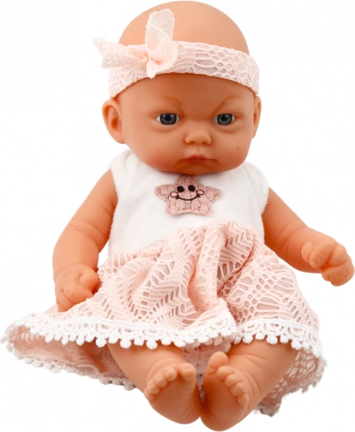 Baby Doll in Pink Dress with Headband
