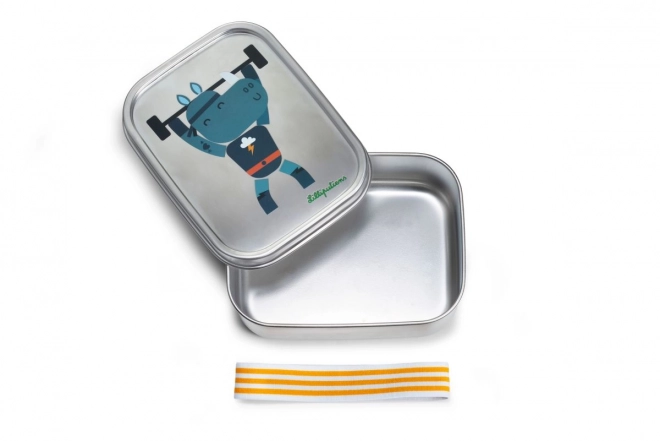 Lilliputiens Stainless Steel Lunch Box - Rhino Marius