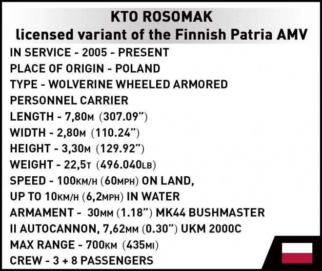 Rosomak Armored Vehicle Model Blocks