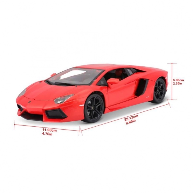 Bburago Lamborghini Aventador LP700-4 Diecast Model in Metallic Orange