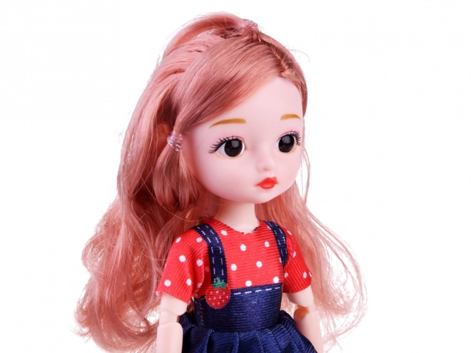 Charming Doll with Movable Limbs and Long Hair