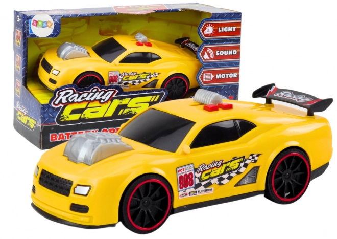 Yellow Racing Car with Lights and Sounds