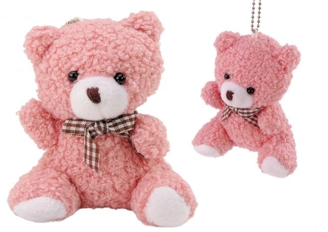 Pink Plush Mini Teddy Bear Keychain