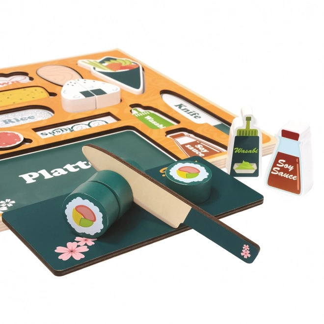 3D Wooden Sushi Puzzle Set