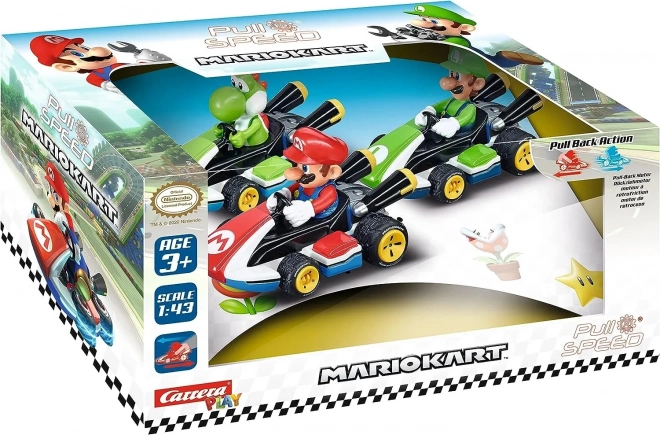 Mario Kart Pull Back Vehicles 3-Pack