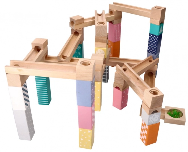 Wooden Pastel Ball Track Set