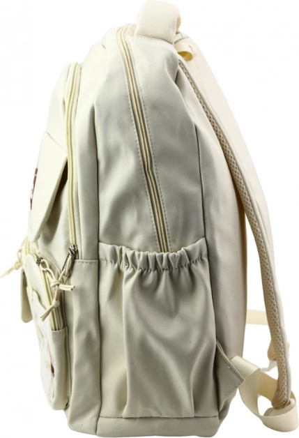 Urban school backpack with capybara beige