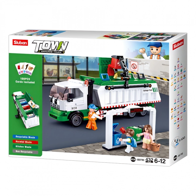 Sluban Town Recycling Truck and Card Game