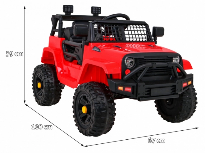 Autíčko Jeep Dark Night na akumulátor pre deti Čierne – Červené