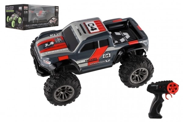 RC Auto Geländewagen Pick Up Grau-Rot