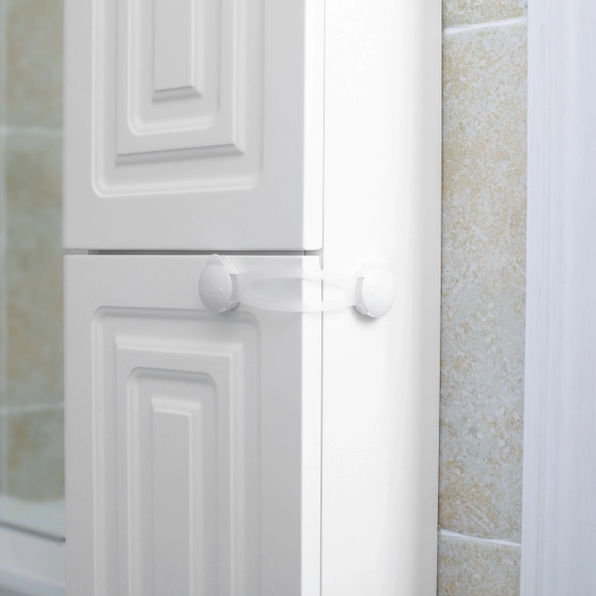 Flexible Cabinet Lock 2-Pack White