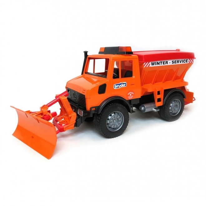 Mercedes-Benz Unimog Snowplow and Spreader Toy Truck