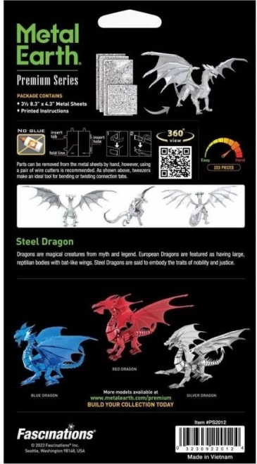 Metal 3D Puzzle - Steel Dragon