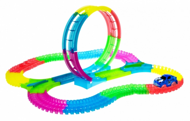 Glow in the Dark Race Track for Kids 3+ with LED Car