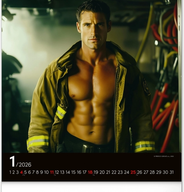 Wall Calendar Firefighters Dreamy 2026