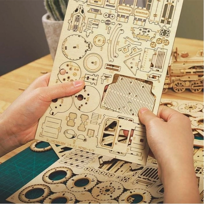 Wooden Model Military Jeep Puzzle